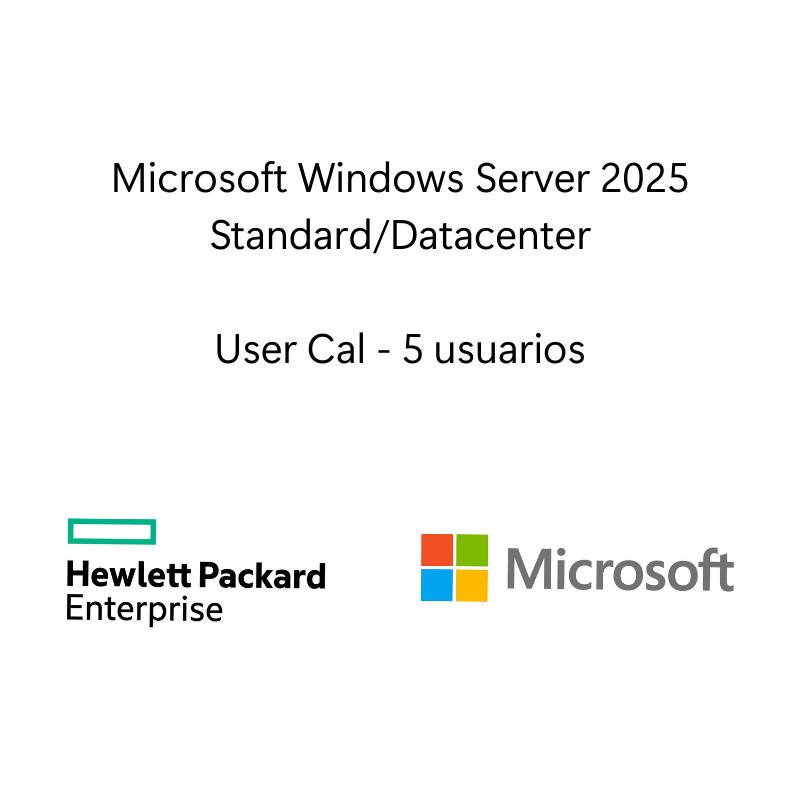 LTU de Microsoft Windows Server 2025 5 usuarios CAL WW - LTU de Microsoft Windows Server 2025 5 usuarios CAL WW -